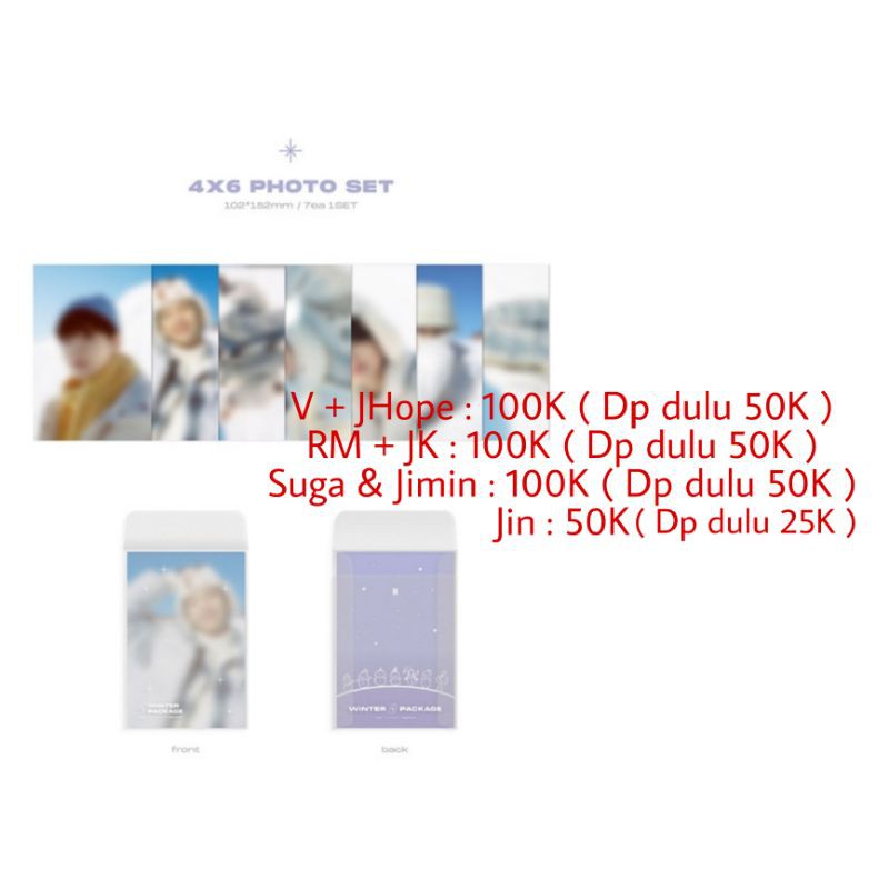 [DP] 4x6 Photo Set 2021 BTS WINTER PACKAGE