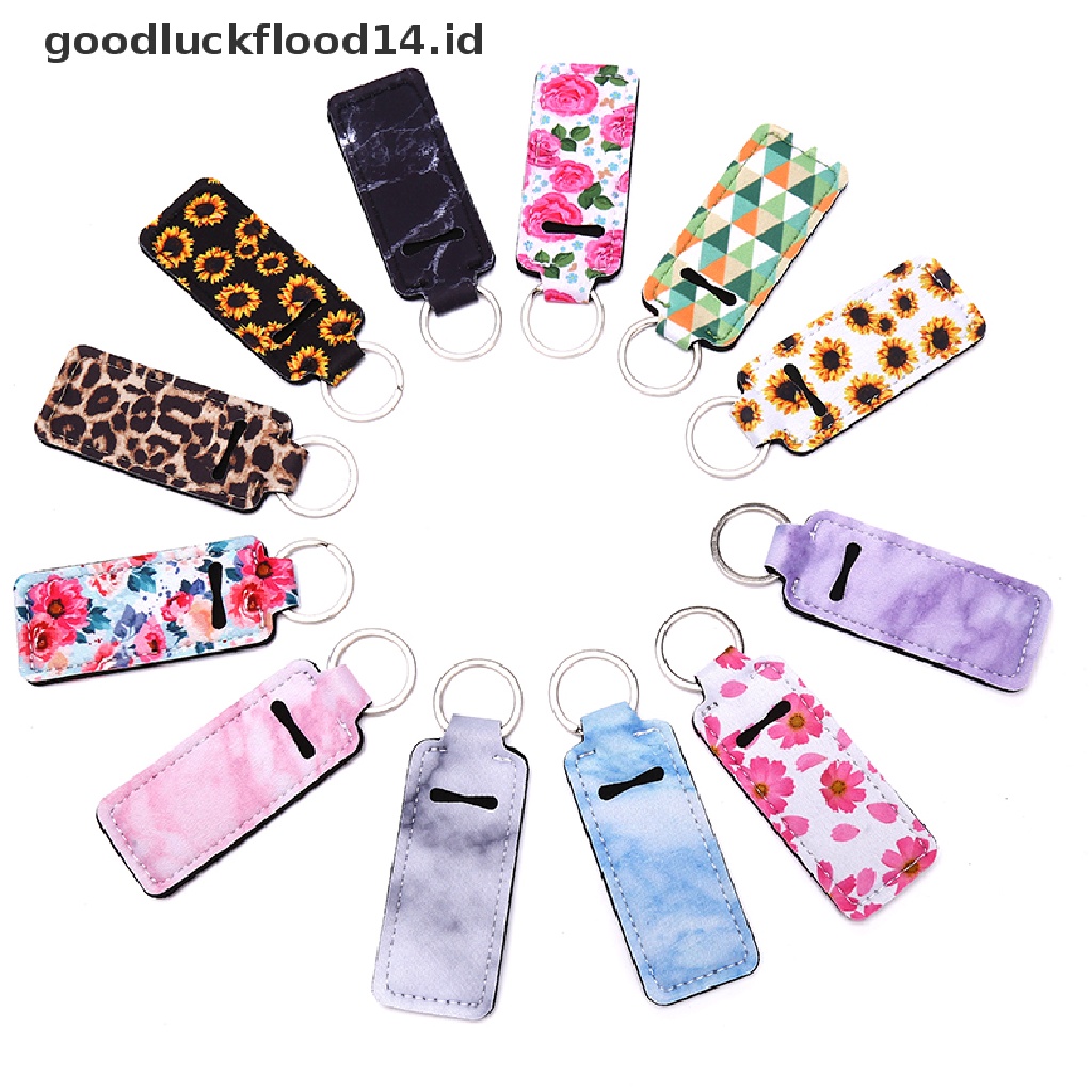 [OOID] 1pcs Creative Keychain Portable Lipstick Cases Cover Balm Holders Keyring Gifts ID