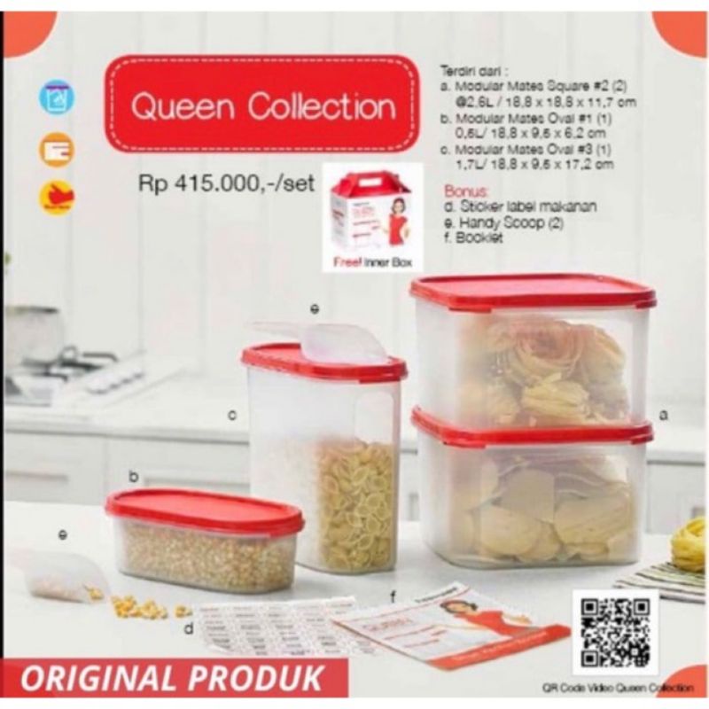 preloved tp baru tupperware queen collection