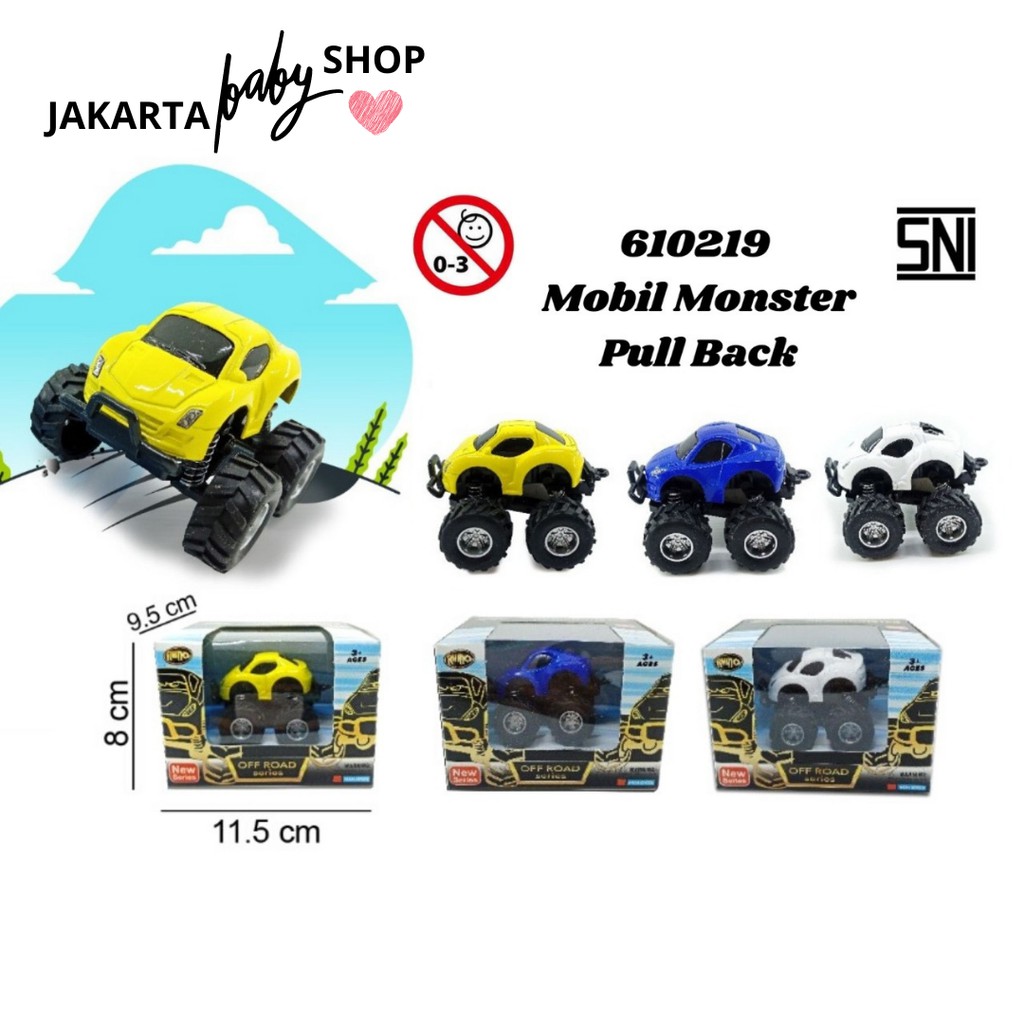 MOBIL MONSTER PULL BACK / MAINAN MOBIL MONSTER 610219