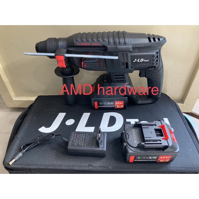 Mesin Bor Cordless Brushless Bobok Beton Tembok Rotary Hammer JLD 26-48 Baterai 48V Heavy Duty