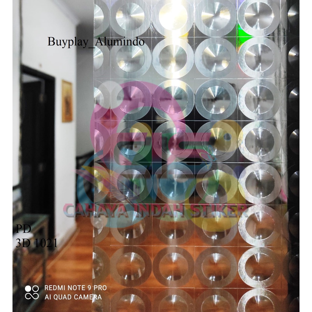 Stiker Kaca /Sticker Kaca/ Sanblast/Sunblast Motif Gliter 3D 1021