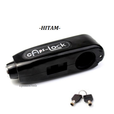[PROMO 6.6] Kunci Gembok Setang Motor Anti Maling Motorcycle Lock Handlebar Protection CapsLock-Hitam