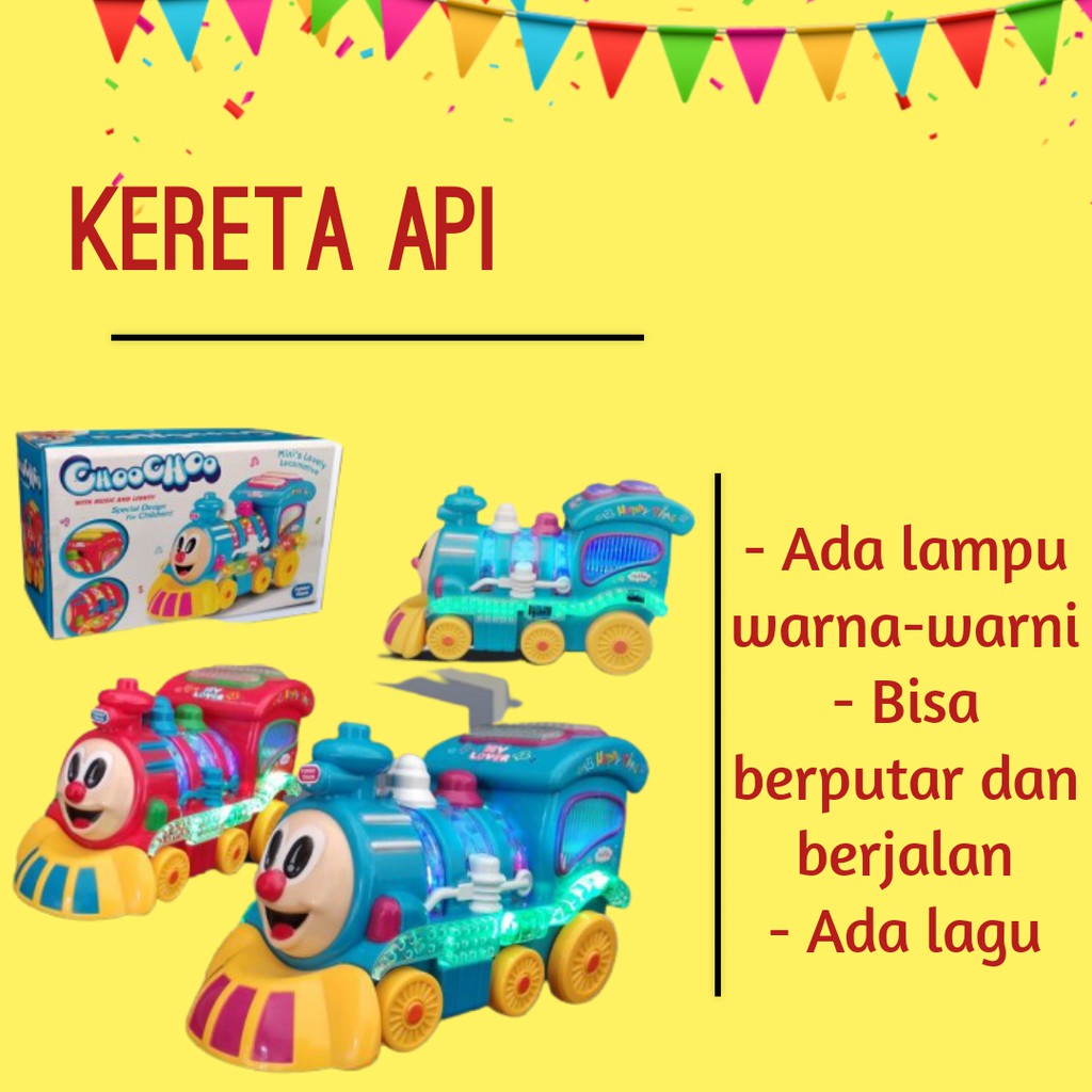 Mainan Anak Kereta Api Sepur Mobil Mobilan Berjalan