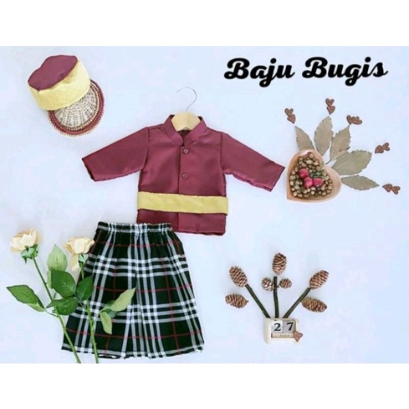 Baju Bodo/bugis bayi newborn/kostum bayi/property foto bayi newborn