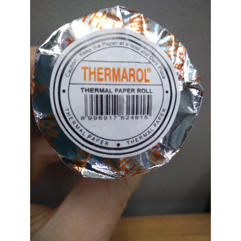 

thermal paper thermarol 57x40mm core 1/2" kertas thermal