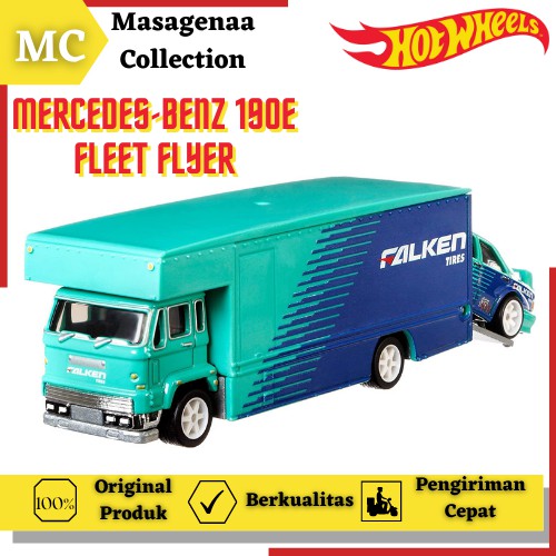 Mainan Hot Wheels Hotwheels Hotwheel Truck Truk Team Transport Pengangkut Mobil Balap Marcedes Ori