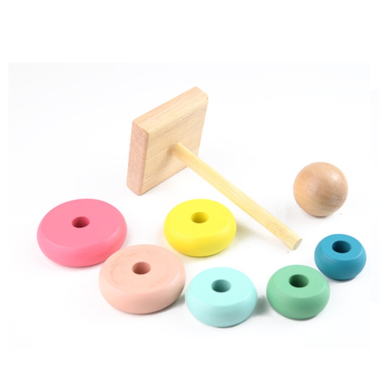 RING DONUT TOWER | Mainan ring donut | puzzle kayu menara donat susun edukasi