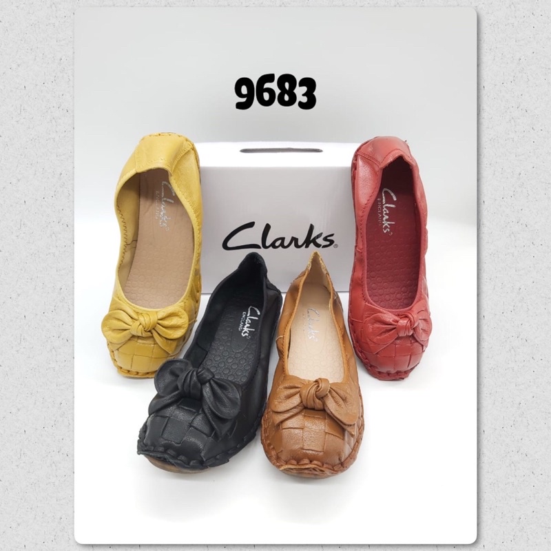 TERMURAH Sepatu Clarks Flat Premium 9683 / GS9683 / Clark / Clarks Flat / Clarks Leather / Kd2016 / 