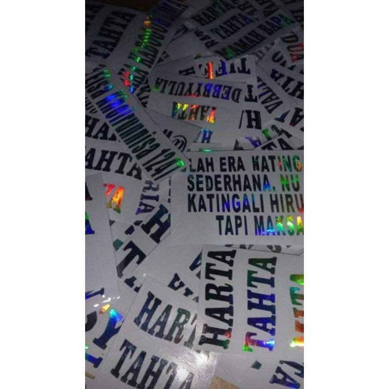 

stiker hologram request nama