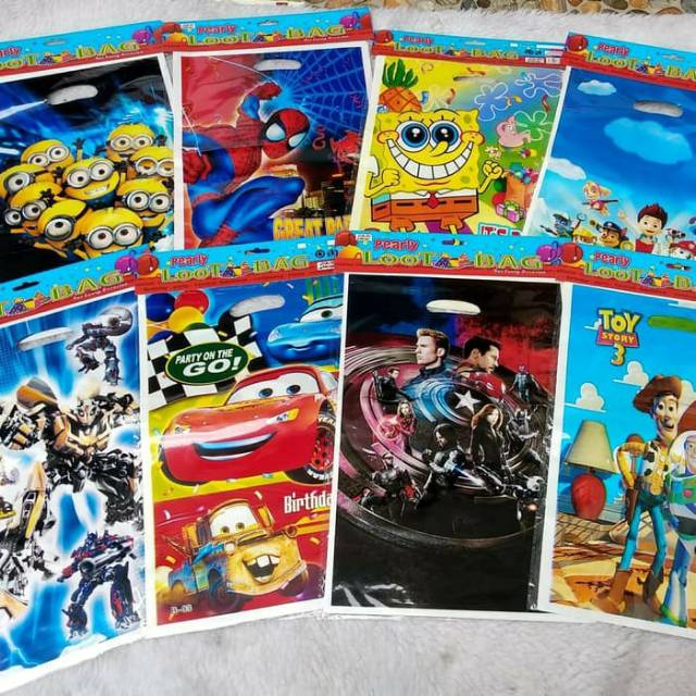 

PLASTIK GOODYBAG SNACK ULTAH JINJING - souvernir ultah