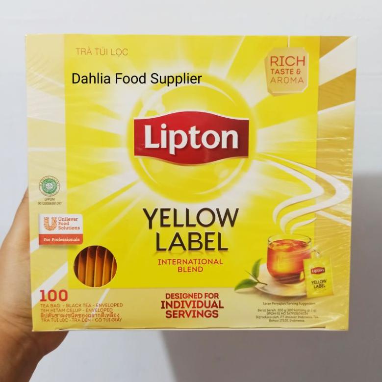 

[KODE ZRDIZ] LIPTON TEA YELLOW LABEL 100 sachet | LIPTON envelope & lipton non envelope - teh celup - teh hijau