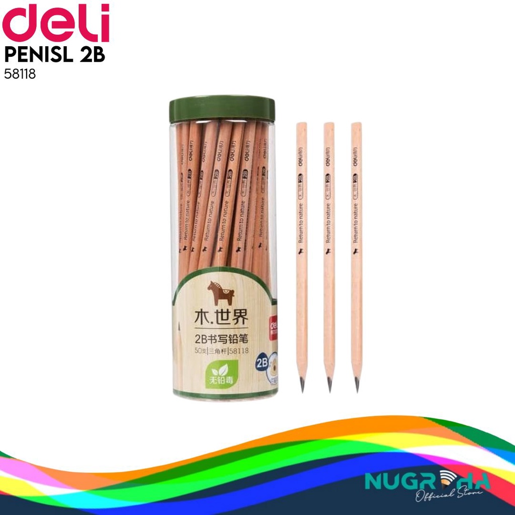 

Deli Pensil kayu/ Pencil 2B Mudah Diraut 58118