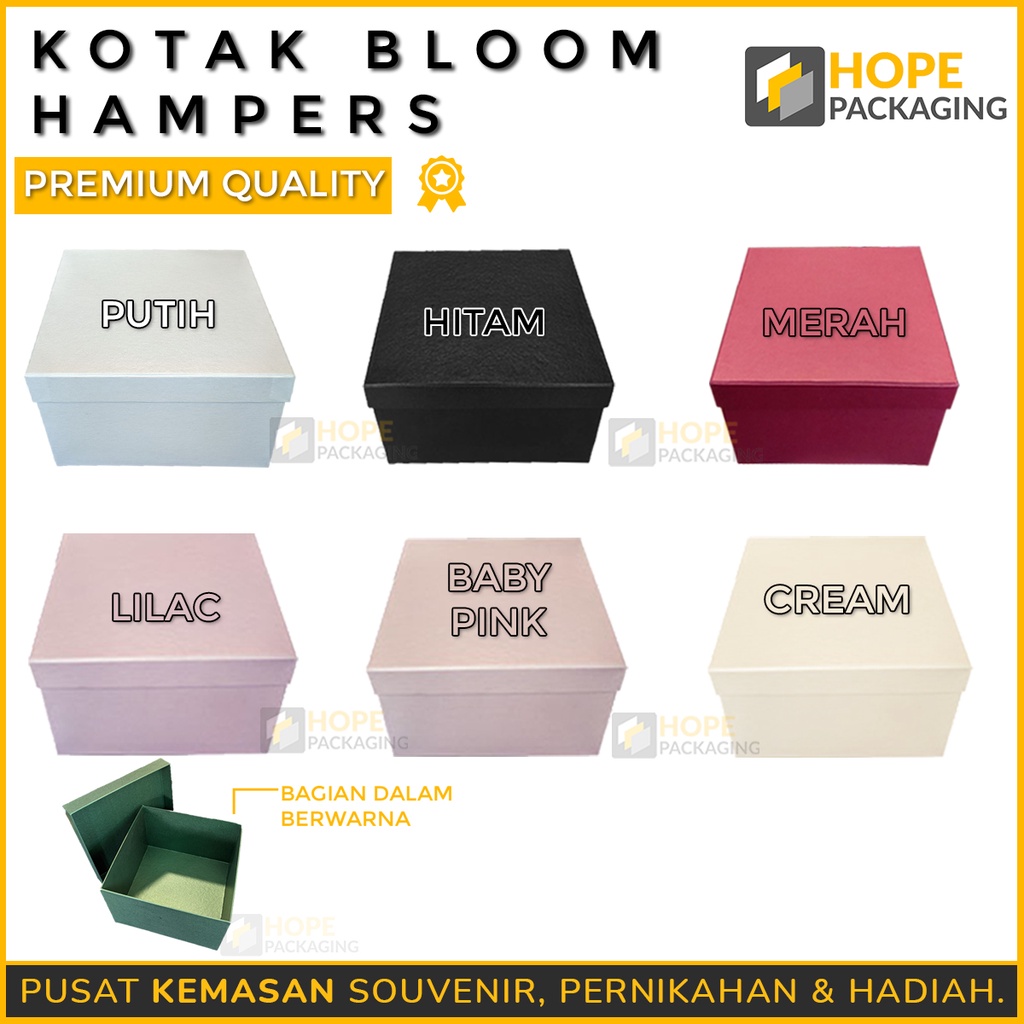 Kotak Hampers Uk. 20cm x 20cm Tinggi 13cm Bloom Square Flower Box Kotak Kado Hampers Square kotak hadiah