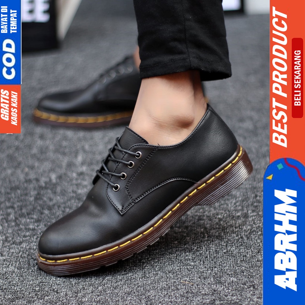 Abrhm Oscar - Sepatu Formal Pantofel Pria Kerja Hitam