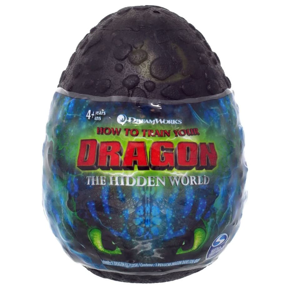 How to Train Your Dragon The Hidden World Dragon Egg Plush Black