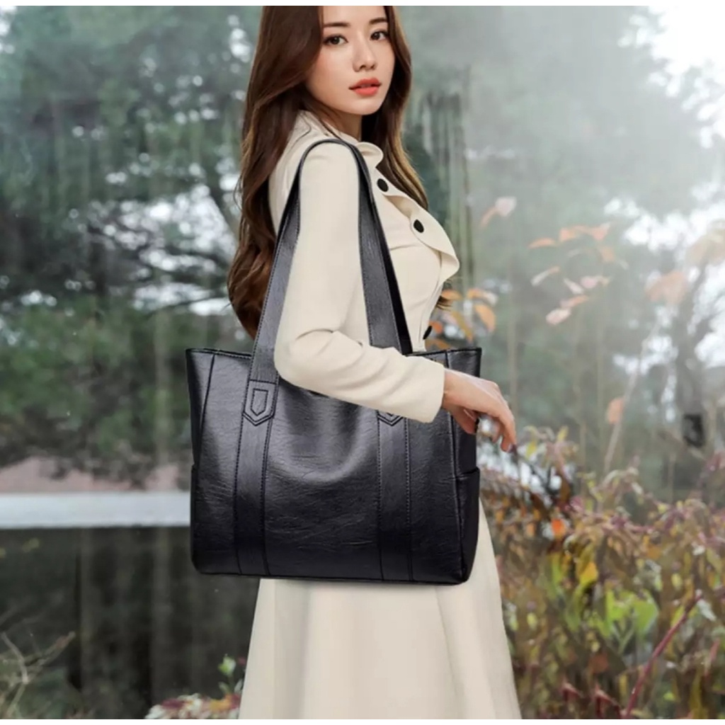 IDH Fashion B'Store (COD) Tas Tote Bag Wanita Kapasitas Besar / Tas Tote Bag Kulit / Tas Wanita Terbaru 2021 Kekinian / Tas Sling Bag Remaja Wanita / Tas Selempang Wanita / Tas Bahu Wanita Terbaru / Tas Wanita Branded