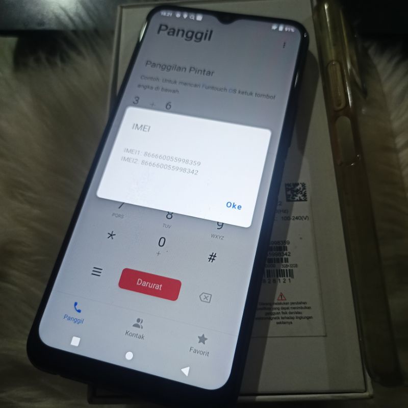 Seken Vivo Y12s ram 3/32gb mulus lengkap fullset