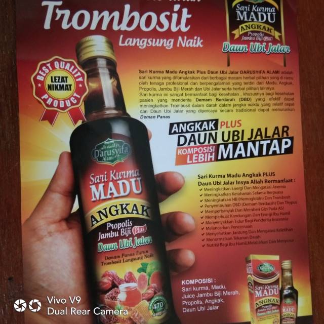 Sari Kurma Madu Angkak Propolis Jambu Biji 470gr