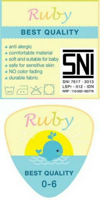 Ruby Baby (SNI) Baju Pendek / Celana Pendek / Setelan Pendek S/M/L Motif Gajah