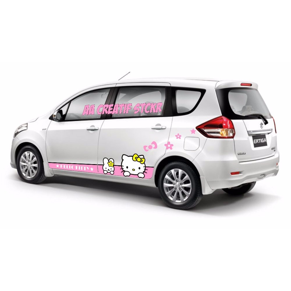 Turun Harga Cutting Sticker Stiker Hello Kitty Lucu Mobil Ertiga