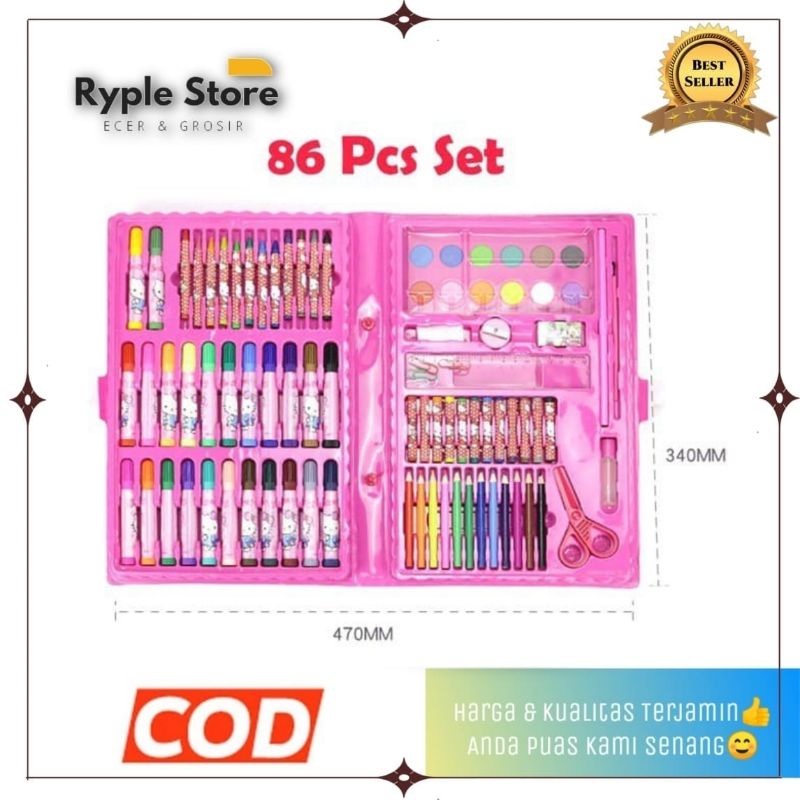 

Krayon Art Set 86 Pcs Crayon Drawing Set Alat Melukis Stasionary Kado Anak