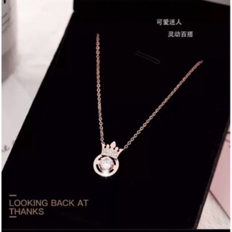 KALUNG WANITA ASLI TITANIUM LIONTIN MAHKOTA / AKSESORIS WANITA ASLI TITANIUM