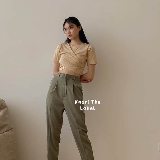 Gumi Overlay Top - Crop Top - Blouse Korean Wanita