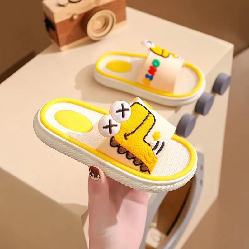 [littlecrab] Sandal Anak Dino XX Colorful Kids Sandals High Quality Biru Hijau Kuning Pink Dinosaurus Mata XX Sandal Selop Anak Berkualitas Sandal Selop Motif Lucu Unik Anti Slip Korean Style