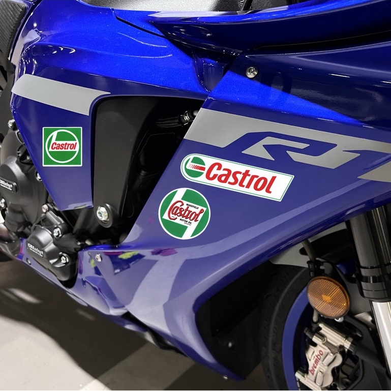 Castrol Motor Reflektif Sponsor Stiker Kepribadian Motocross Dekoratif Stiker untuk Honda