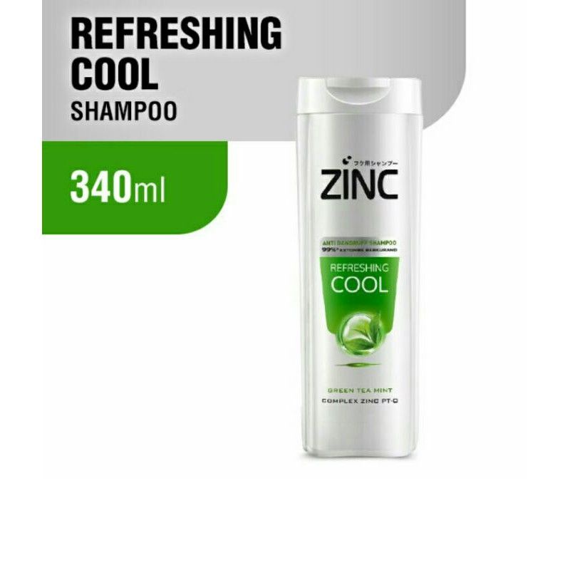 SHAMPOO ZINC 340 ML|REFRESHING COOL|CLEAN ACTIVE|HAIRFALL~PROMO SHAMPOO ZINC ORIGINAL 100%