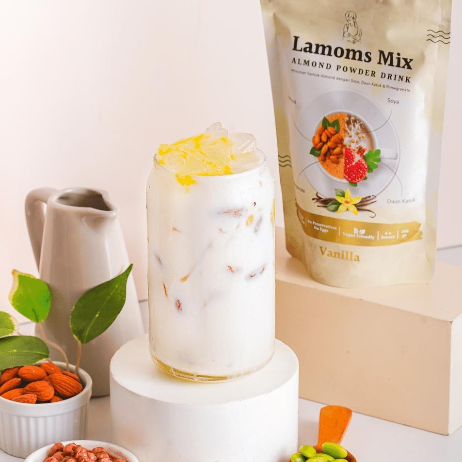 Ω Alami – Susu Almond + Soya + Katuk + Pomegranate – LAMOMS MIX 200gr ►