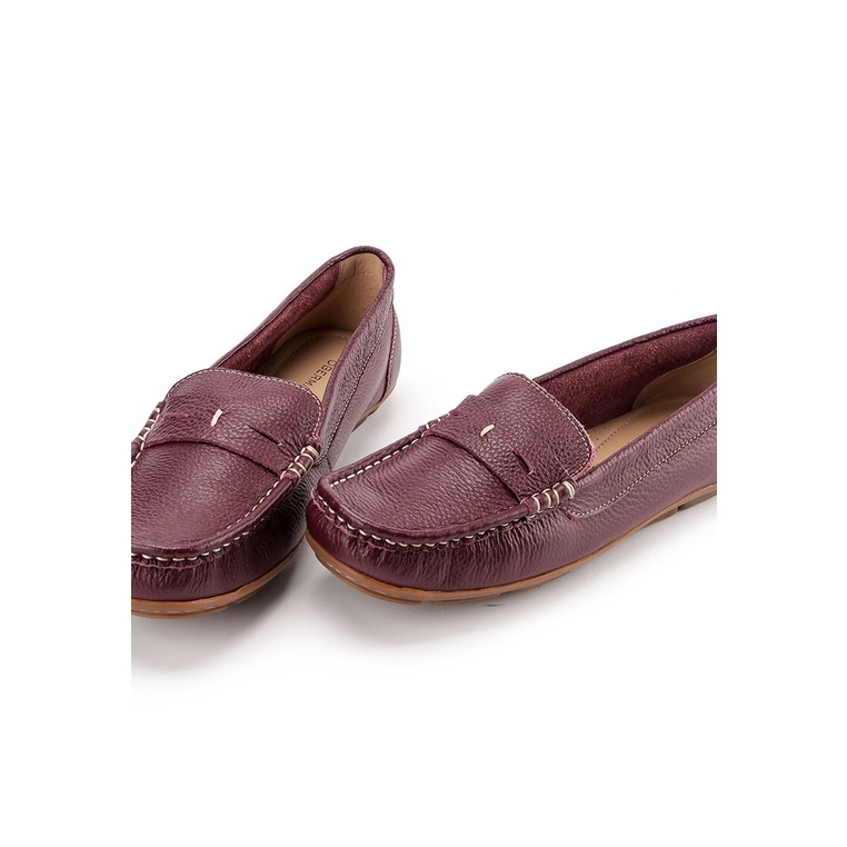 SEPATU PANSUS KULIT OBERMAIN WANITA ORIGINAL LOAFER MERAH MAROON OW08