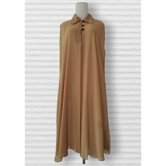 Long Outer Cardigan Kardigan Gardigan Wanita Panjang Fashion Muslim Kekinian Terbaru Tanpa Lengan Polos Jumbo Oversize bisa COD