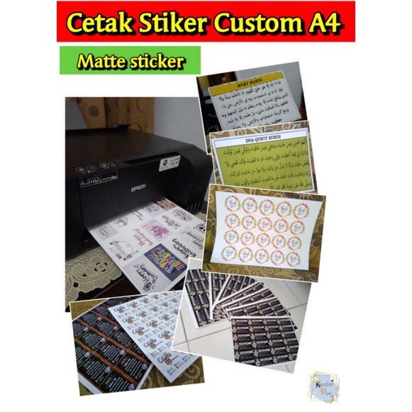 Jual Cetak Stiker Custom A4 | Shopee Indonesia