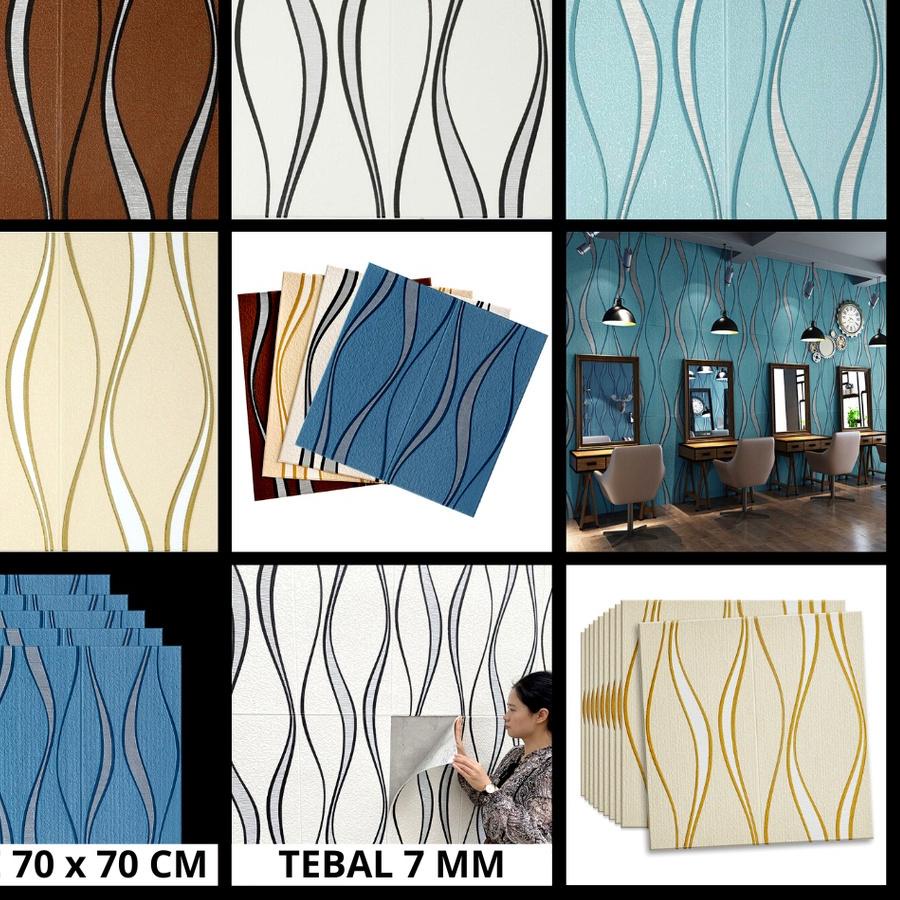 Special sale WALLPAPER FOAM 3D MOTIF GELOMBANG ALL VARIANT/ WALLPAPER DINDING 3D FOAM DEKORASI RUANG