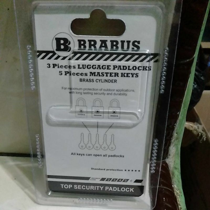 gembok koper master key brabus 3pcs