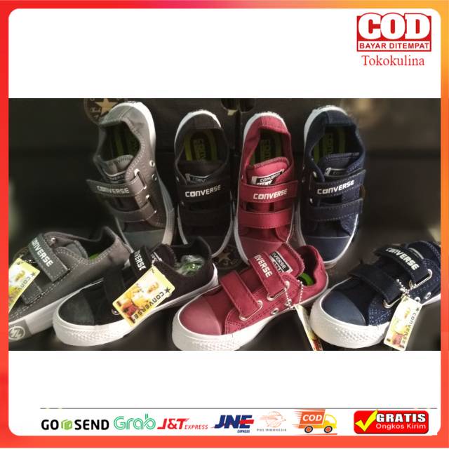 SEPATU CONVERSE ANAK PETIR VELCRO UNDERFEATED READY SIZE (21-35)