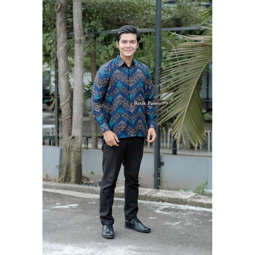 Batik couple keluarga sarimbit batik modern terbaru motif songket navy