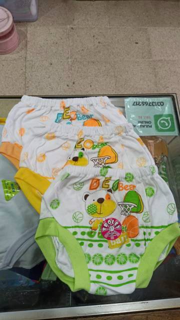 3 pcs celana kodok Pop bayi ukuran besar 6-24M  warna motif  halus unisex  Bawahan bayi sehari hari