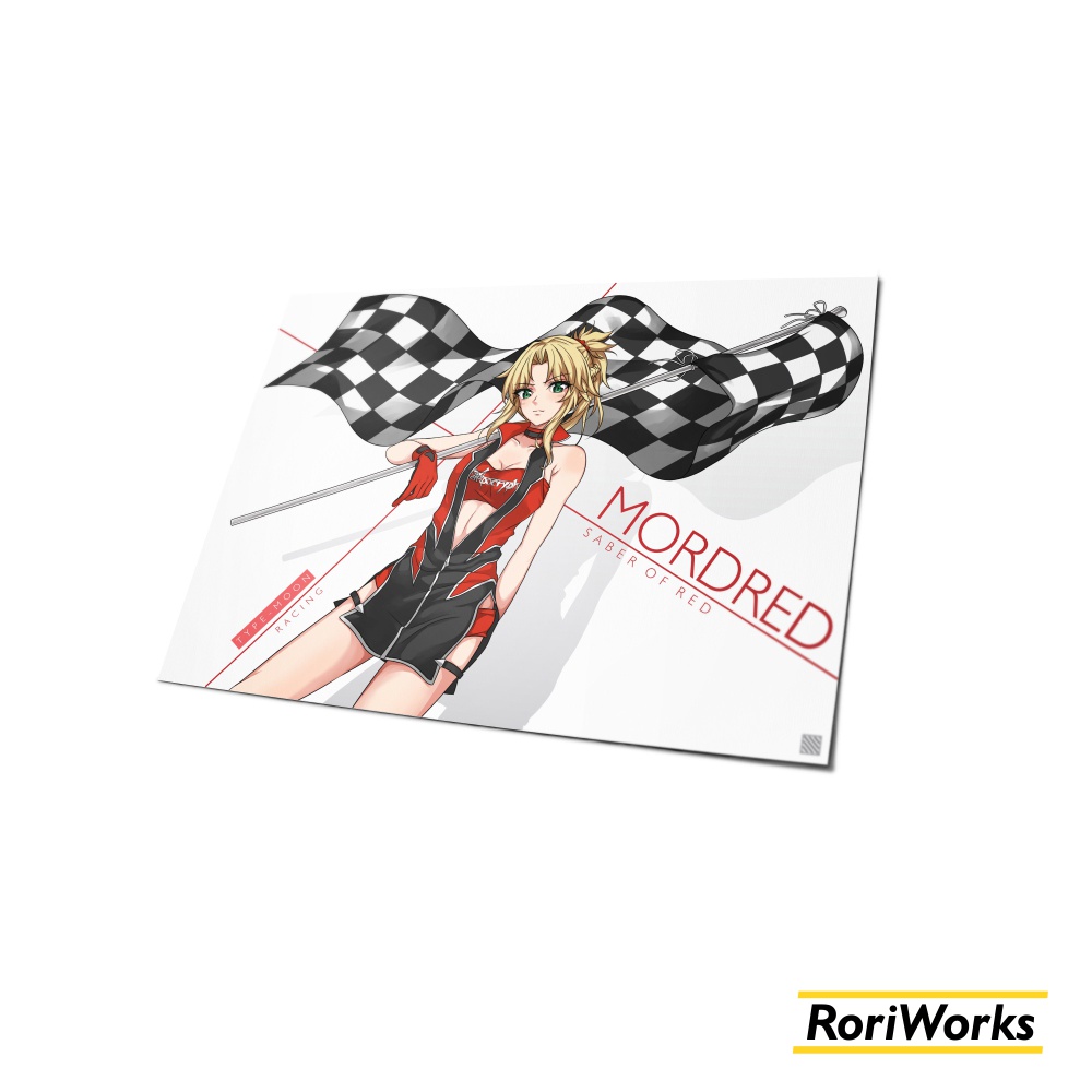 Poster Anime - Mordred Racing FGO
