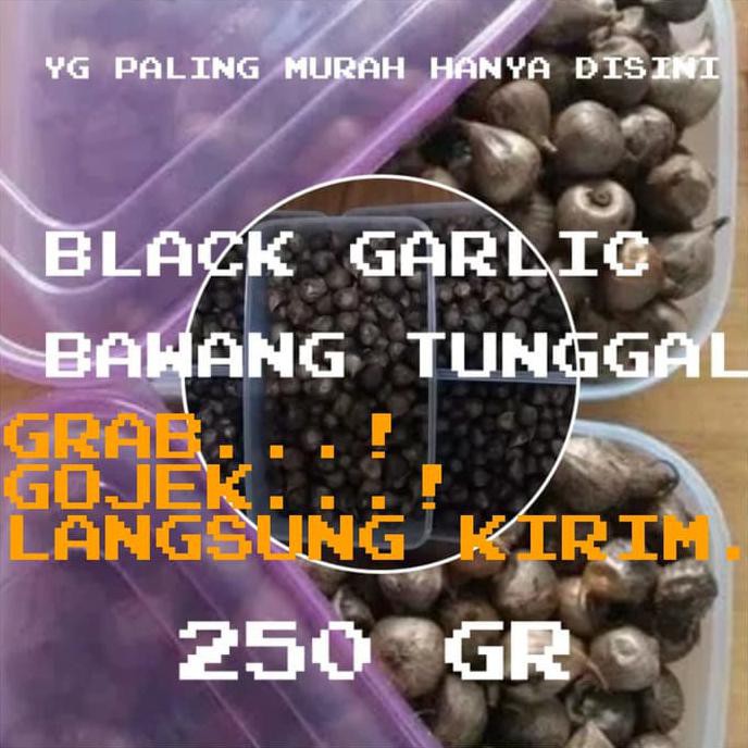 

Salee Bawang Putih Hitam Tunggal-Bawang Hitam Lanang Siung-Black Garlic 250G Terlariss