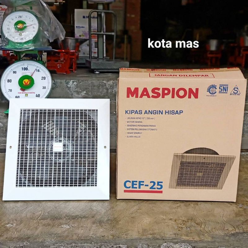 Ceiling Exhaust Fan Maspion 10 inch CEF25 Blower Hexos Kipas Hisap Plafon