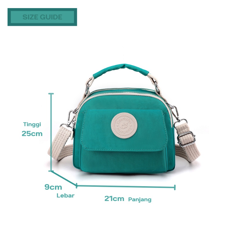 Tas Selempang Wanita COLORFUL FOX 6258 Sling Bag Wanita Tas Anti Air WATCHKITE WKOS