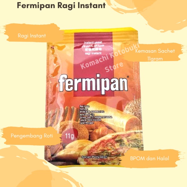 

Fermipan Ragi Instant Pengembang Roti Kemasan Sachet 11gr