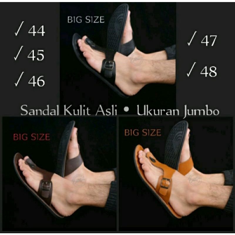 Bisa COD / Sendal Jepit Milano Pria Big Size 44-48 Sandal JUMBO Size Besar / Sandal Cowok Luar Negri Brown, 44