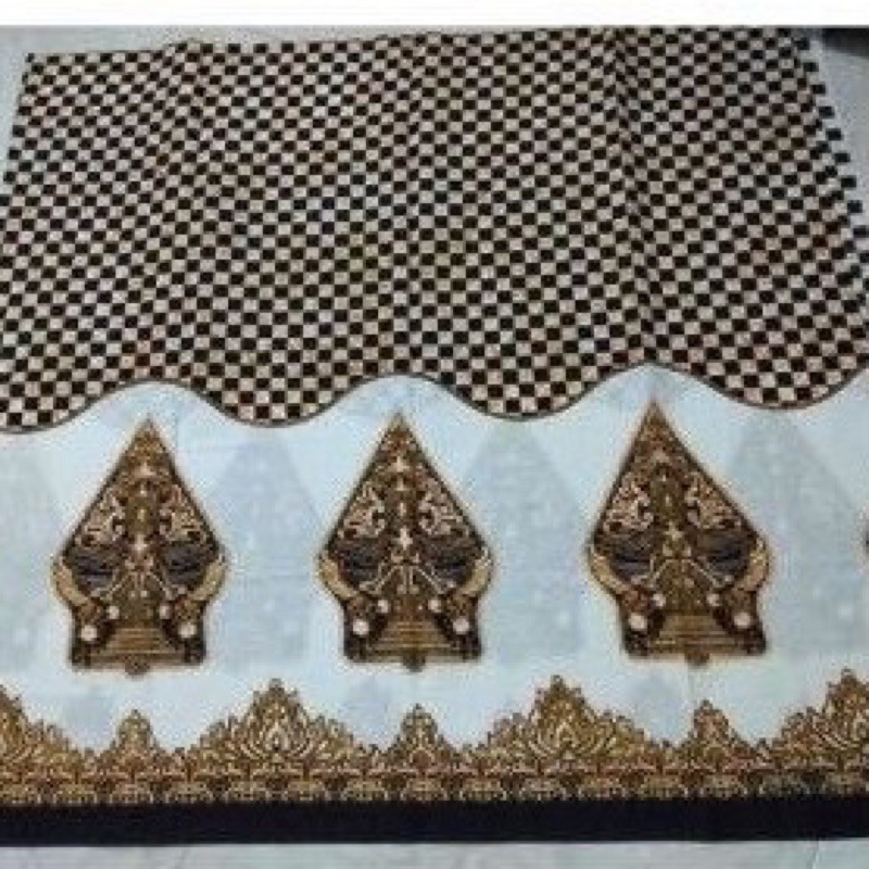 KAIN BATIK SOLO MOTIF GEBER GUNUNGAN PUTIH SOGAN