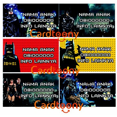

Sticker / stiker label nama DC Superhero Batman (Lego, Movie, etc)
