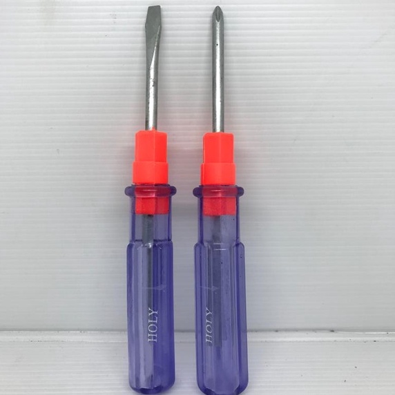 OBENG BOLAK BALIK TRANSPARAN UKURAN 4 INCH/ OBENG MIN PLUS / OBENG BELIMBING TRANSPARAN
