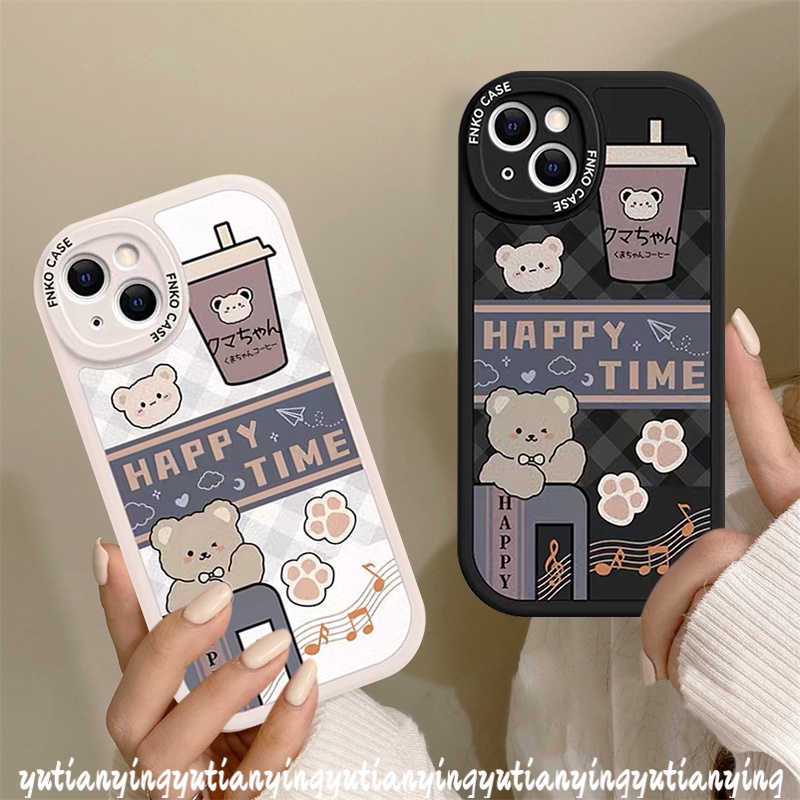 Soft Case TPU Motif Kartun Beruang Untuk IPhone 7 8 Plus 11 13 12 Pro MAX 6 6s Plus XR X XS MAX SE 2020